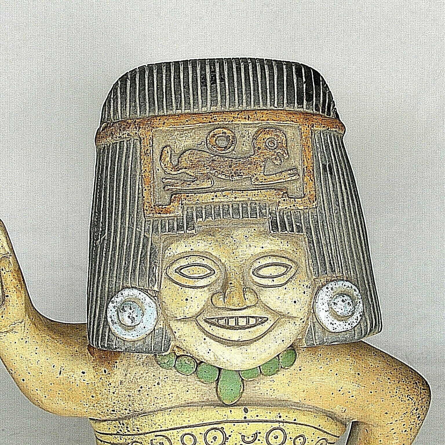 Aztec Inca Mayan Clay Terracotta Pottery Mexico Figurine Statue 14