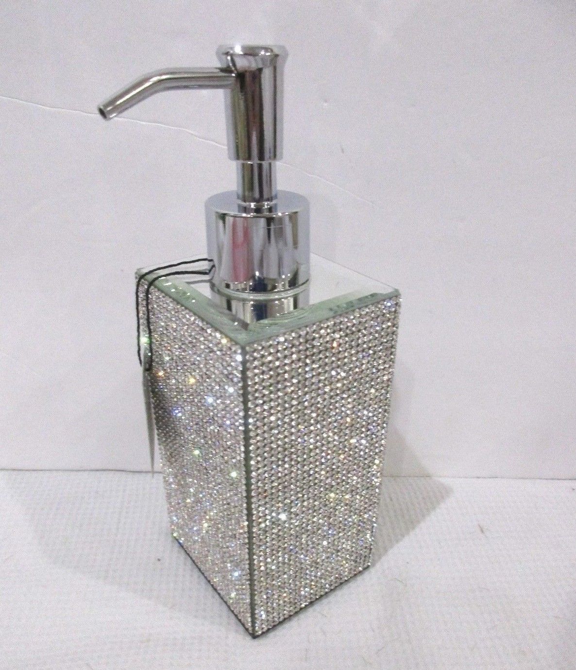 BELLA LUX Rhinestone Crystal Mirror Soap/Lotion Dispenser