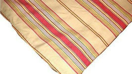 Pottery Barn 1 Striped Standard Pillowcase Beige Tan Red Yellow White Black EUC - $19.97