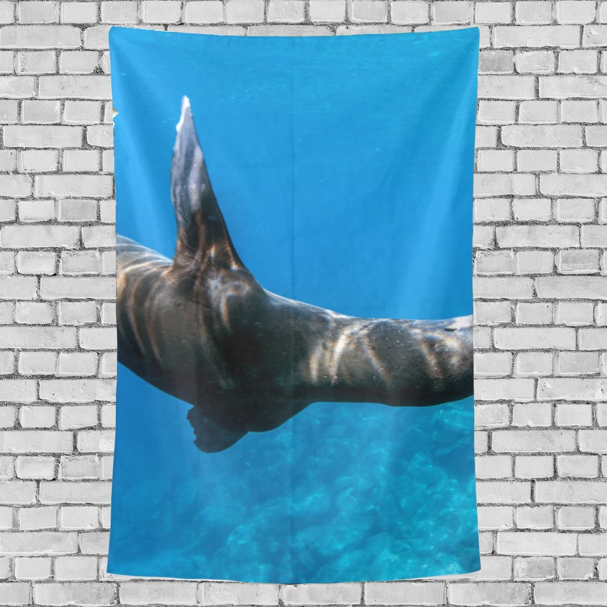 Kitchen Wall Tapestry Cute Ugly Sea Lion Animal Pattern Hang On Wall ...