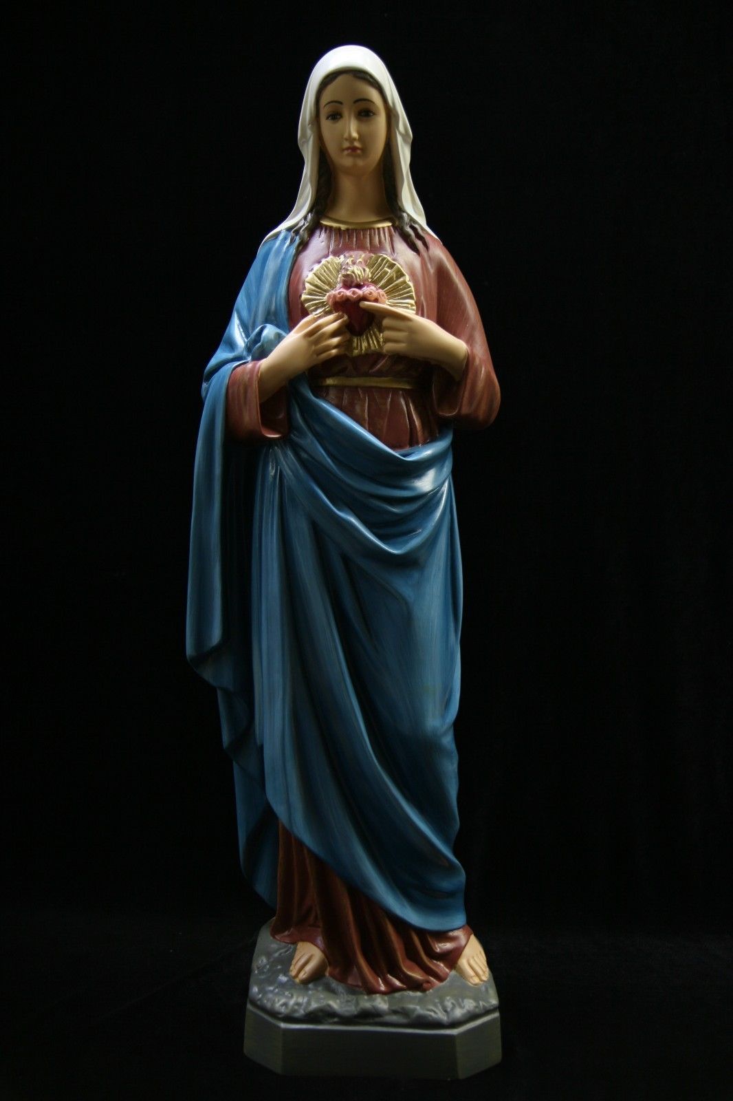 Large Immaculate Heart of Mary Italian Statue Sculpture Vittoria Italy