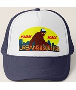 Urban Sasquatch PLAY BALLl Trucker Hat - Navy Blue - $18.95