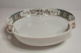 Nippon Hand Painted Candy Dish 3 Handles Floral Pattern - $19.00