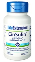 3 PACK  Life Extension CinSulin with InSea2 Crominex 3 blood sugar FREE SHIP image 2