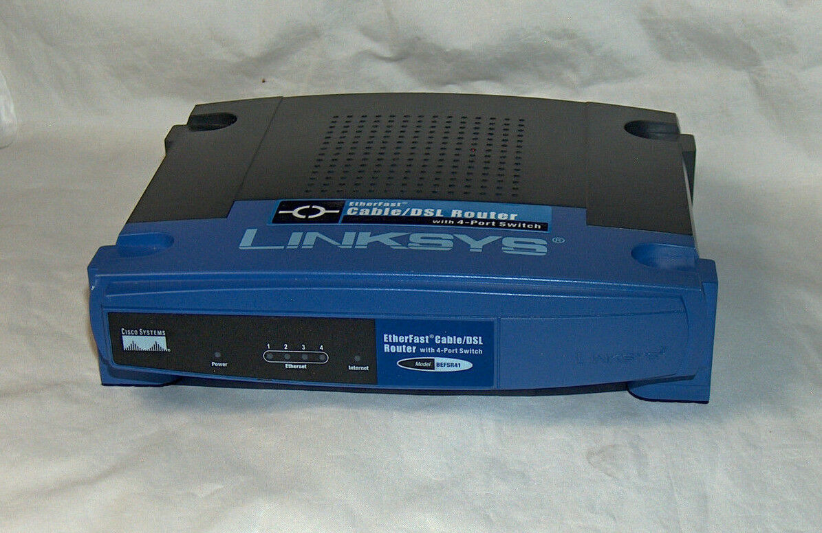 Linksys BEFSR41 4-Port 10/100 Wired Router BEFSR41 ver. 4 U.S.A - Wired ...