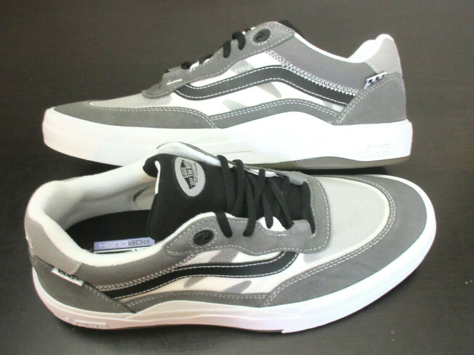 Vans Men's Wayvee Gray White Black Skate shoes Popcush Size 11 NIB