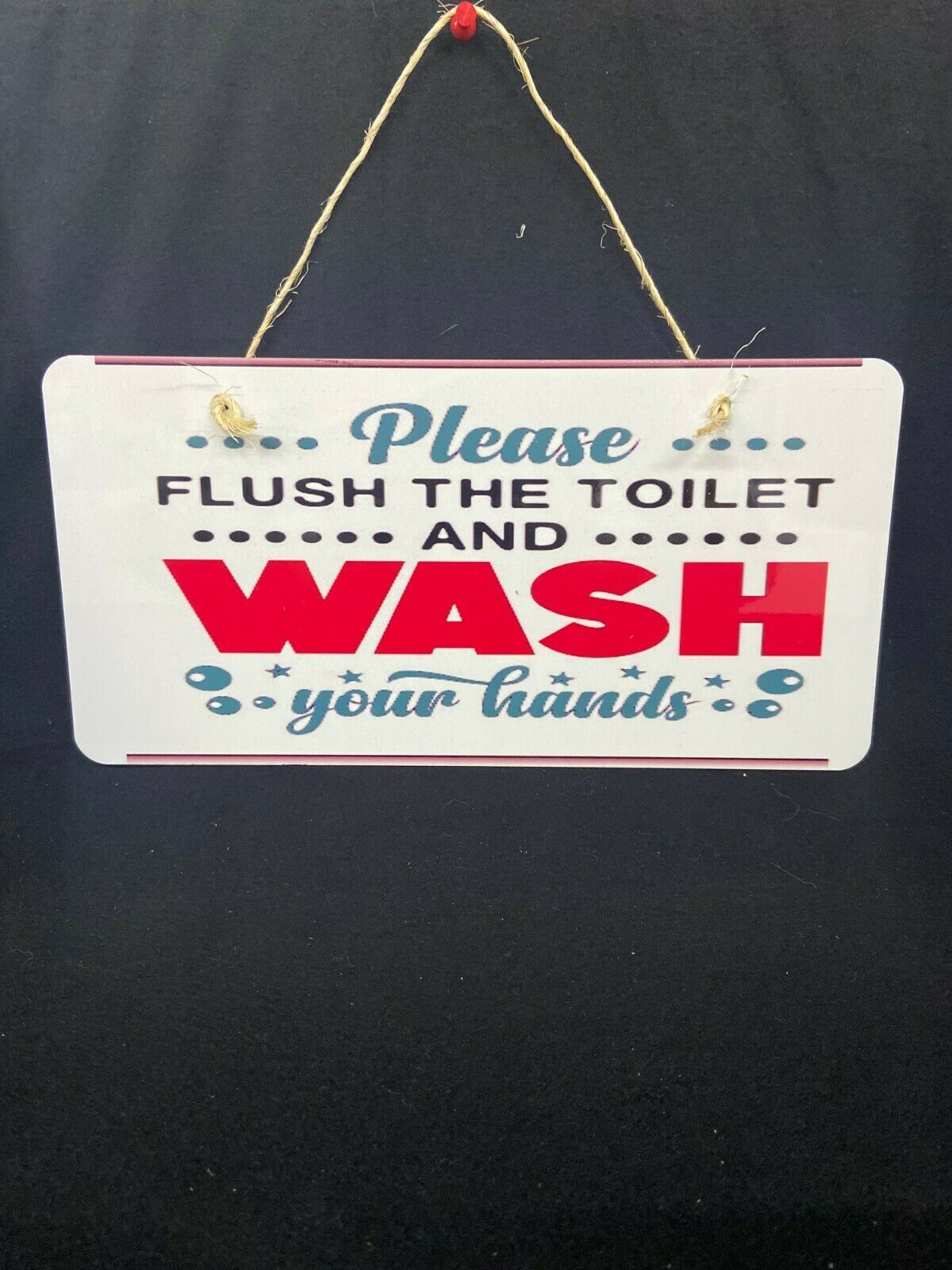 please wash your hands funny aluminum Hanging tin sign vintage look ...