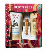 Burts Bees Honey Pot Gift Set 3 Piece Set Body Lotion, Hand cream, Lip b... - $10.88