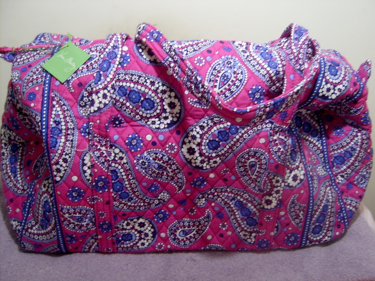 Vera Bradley Large Duffel Boysenberry New Handbags & Purses