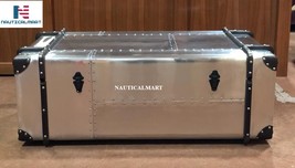 NauticalMart Richard's Trunk Coffee Table Aviation Decor Vintage Aviator Trunks