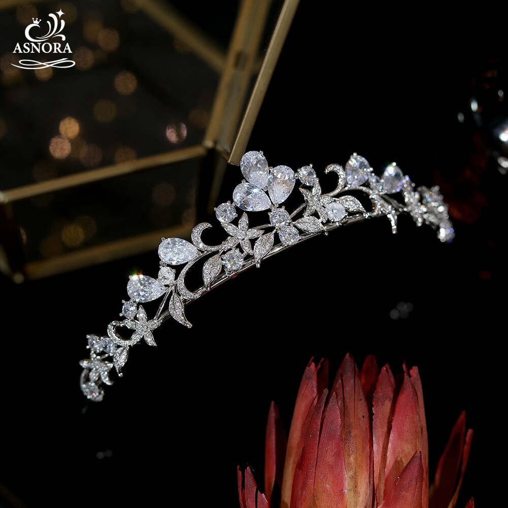 3.5cm High CZ Crystal Wedding Bridal Queen Princess Prom Crown Tiara 