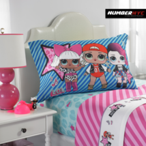 L.O.L 3 Piece Microfiber Twin Bedding Sheet Set &amp; Pillowcase Kids Girls LOL - $39.59