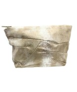 Avon Cosmetic Bag Zip Close Metallic Taupe Makeup Case Toiletry Travel O... - $14.84