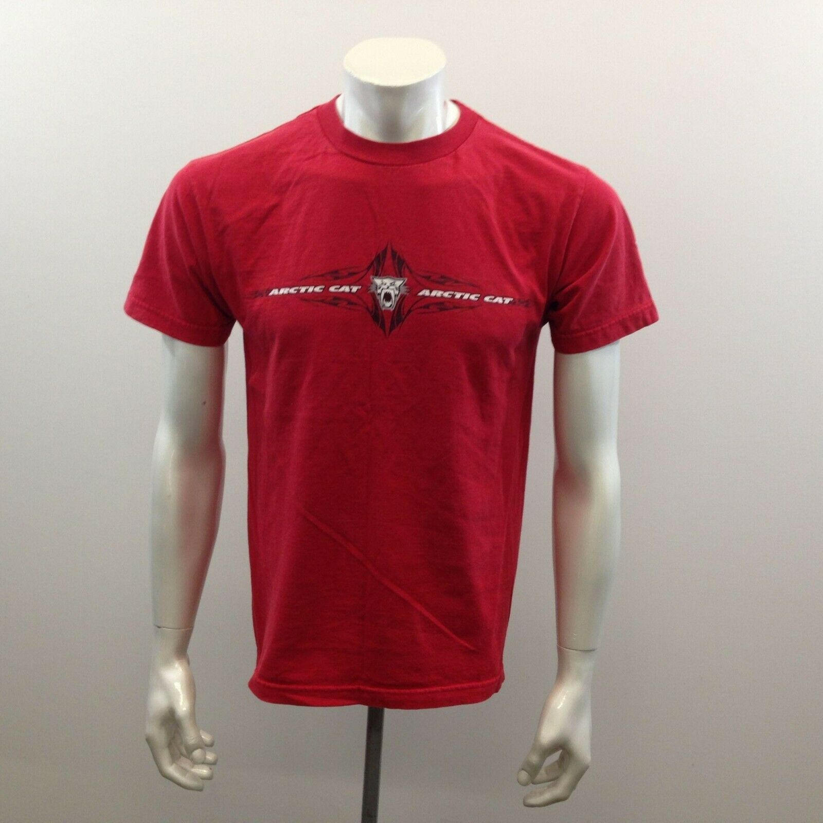 Artic Cat Men's 100% Cotton Medium Red Short Sleeve Spellout T Shirt