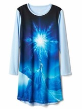 New Gap Kids Girl Disney Frozen Blue Long Sleeve Crew Neck Nightgown Dress 10 - $19.99