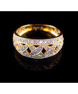 100 diamond 14kt wedding band - Yellow gold wedding ring - mens womens r... - $395.00