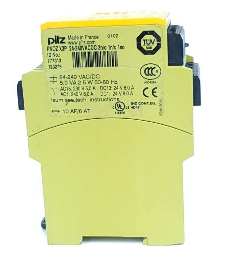 PILZ PNOZ X3P 24-240VACDC 3n/o 1n/c 1so SAFETY RELAY 777313 PNOZX3P ...