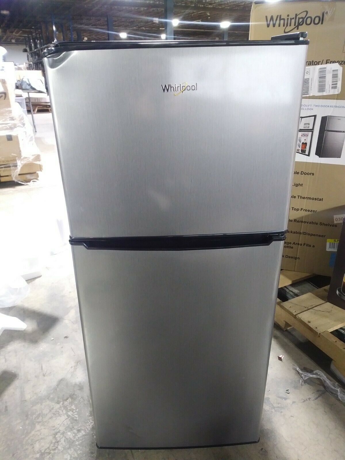 Whirlpool 4.0 cu ft Refrigerator WH40S1E Stainless Steel Mini Fridges