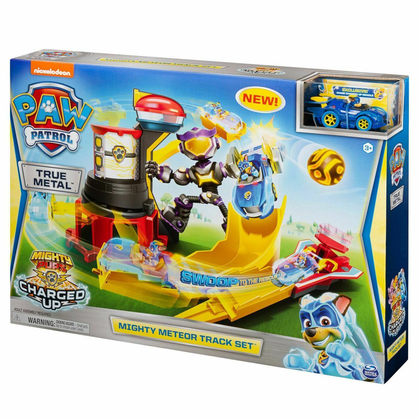 paw patrol mighty pups charged up mighty meteor track set