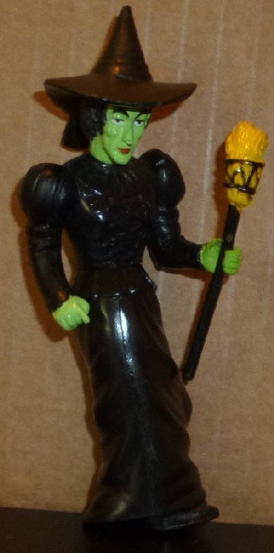 WIZARD of OZ action figure Toy WICKED WITCH with broom 4.25