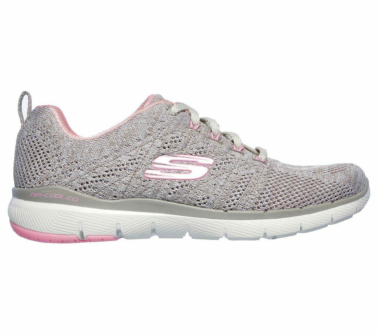 Skechers Shoes Natural Pink Memory Foam Women Sport Comfort Sneaker Casual 13077 - Athletic