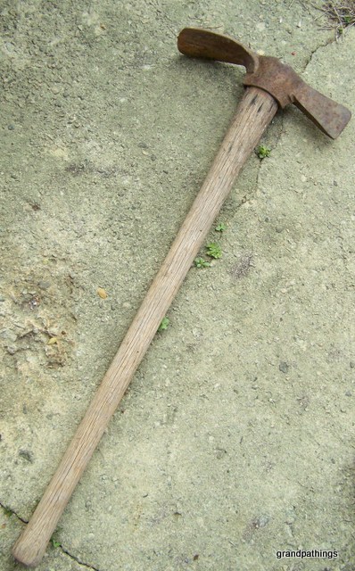 ANTIQUE GRUB HOE AX,FARM & GARDEN TOOL & DECOR - Antiques