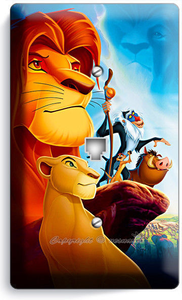 LION KING SIMBA NALA TIMON AND PUMBA DISNEY LIGHT SWITCH OUTLET WALL ...