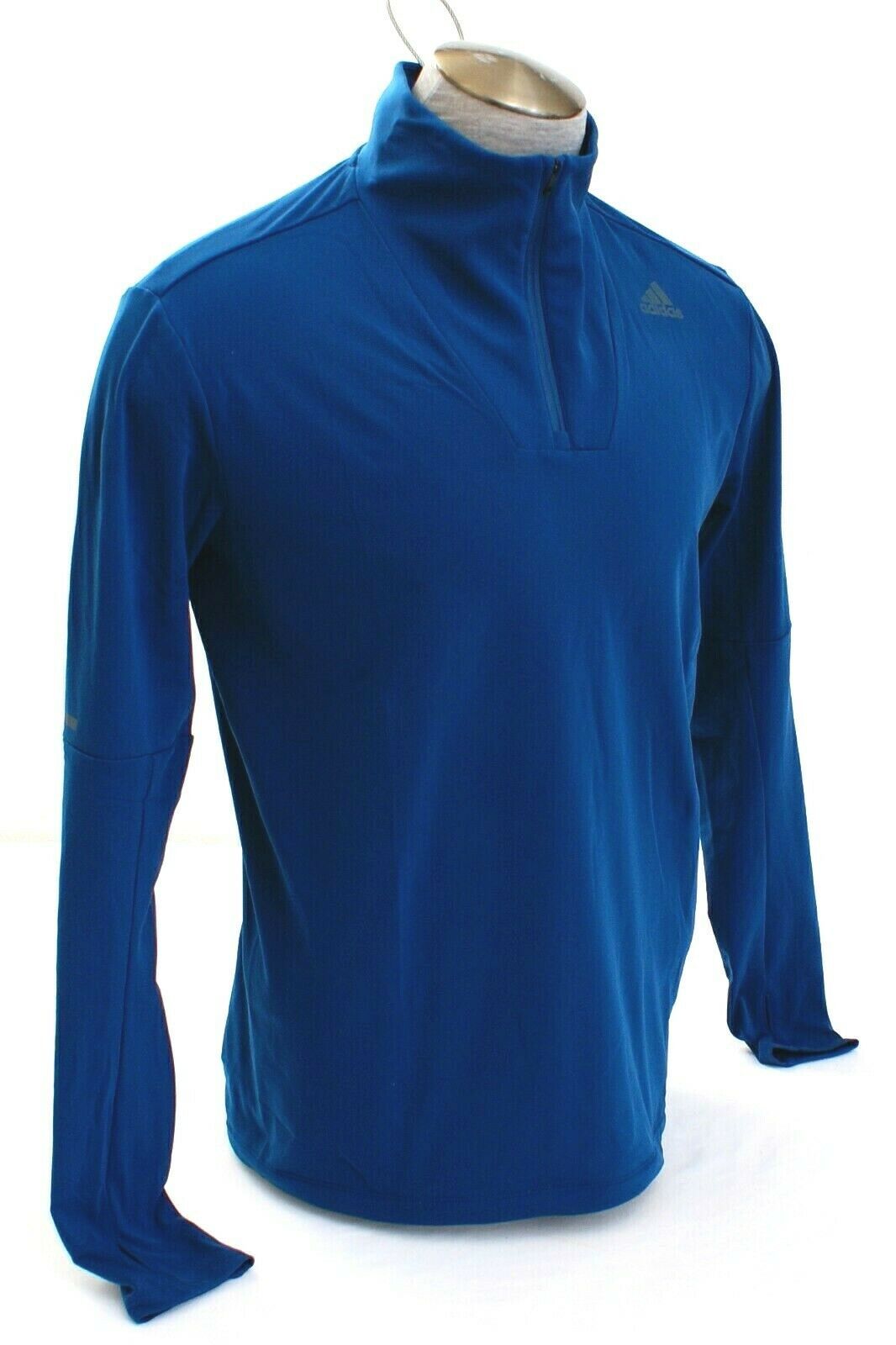 Adidas ClimaLite Blue 1/2 Zip Long Sleeve Running Shirt Men's NWT