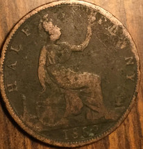 1889 UK GB GREAT BRITAIN HALF PENNY COIN - $2.90