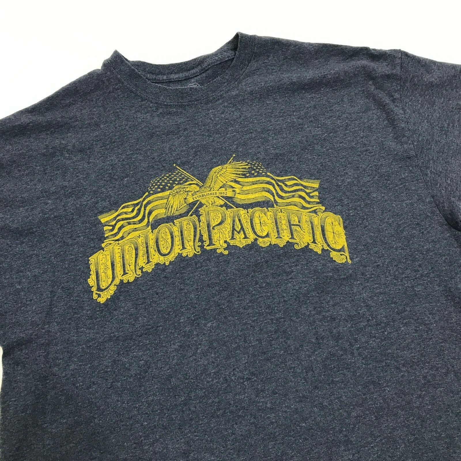 VINTAGE Union Pacific Railroad Shirt Size XL Tee Short Sleeve Train ...