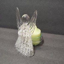 Spun Glass Angel Candle Holder, Handmade Votive Tealight, Holiday Air Plant Pot image 1