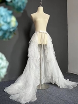 Women Black Detachable Tulle Maxi Skirt Outfit Wedding Photo Tiered Tulle Skirt  image 4