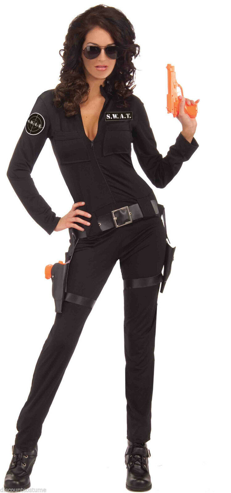 FORUM S.W.A.T. SEXY WOMEN OF ACTION TEAM SWAT POLICE COSTUME ADULT XS ...