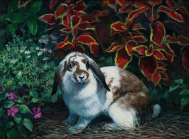 bunny rabbit garden flowers wildlife fun ceramic tile mural medallion ba... - $94.04+