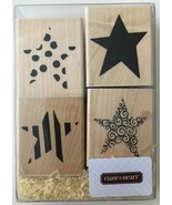 &quot;Star Impressions&quot; 4 Rubber Stamps 2-Part Close To My Heart S737 New NRFB - $11.64