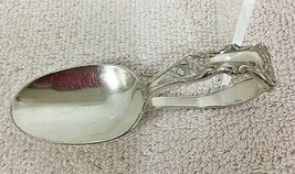 Charter Oak Rogers Bros XS Triple Silver Plated Curved Baby Spoon 3 1/5" - $39.11