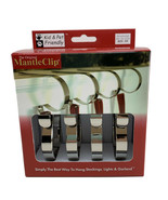 Original MantleClip Christmas Stocking Holder Chrome Silver Set of 4 MC0404 - $16.65