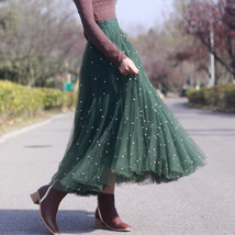 Pink Full Long Tulle Skirt Holiday Outfit High Waisted Tulle Skirt Plus Size image 6
