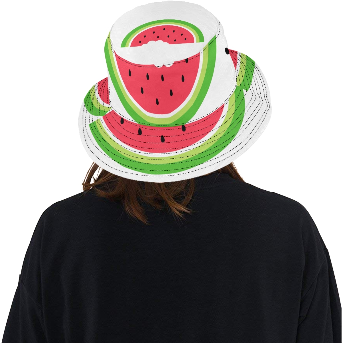 Fresh Sweet Delicious Watermelon Fashion Fishing Sun Bucket Hats Hats