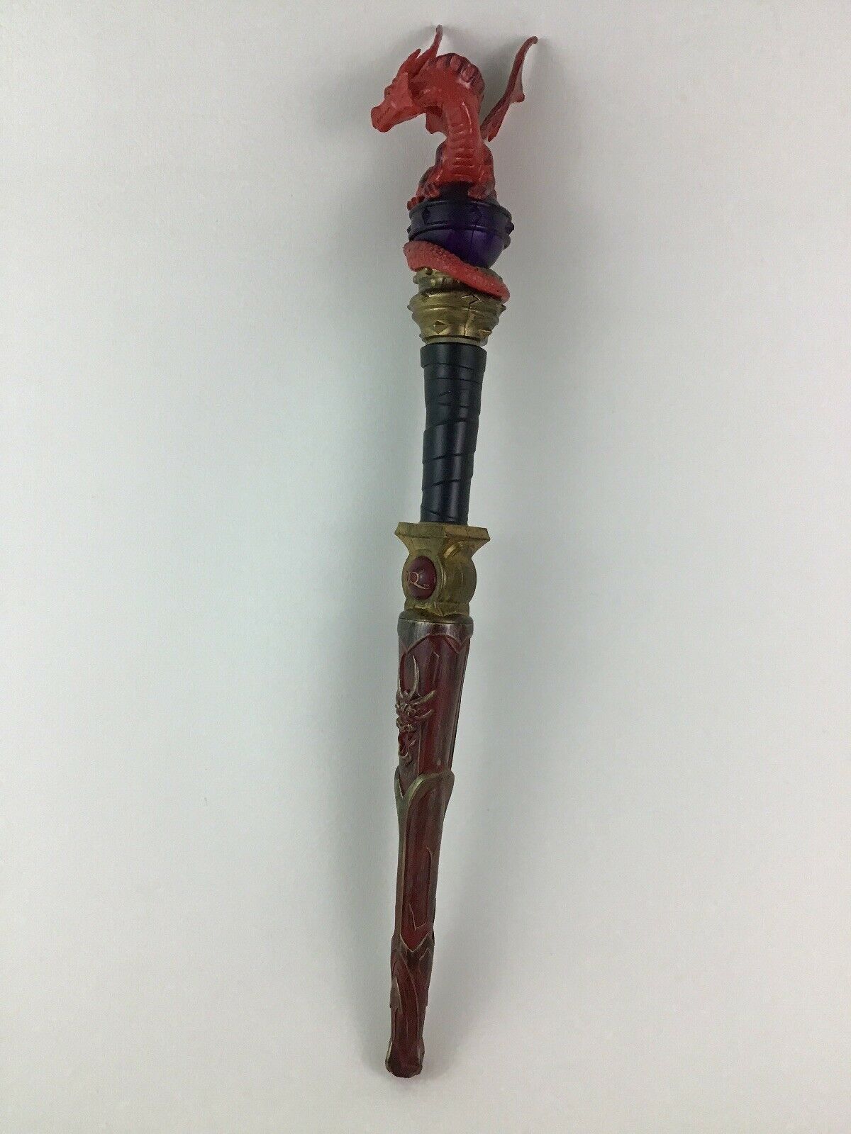 MagiQuest Red Gold Wand with Dragon Topper 18" Magic Quest Great Wolf