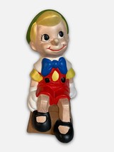 Disney Pinocchio Plaster Ceramic Chalkware Vintage Figure Statue Handpai... - $29.99