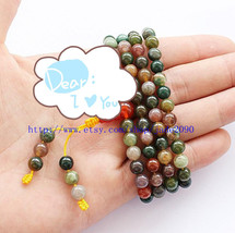Free shipping - Tibetan Natural Bloodstone Meditation Yoga 108 prayer beads Pray - $25.99