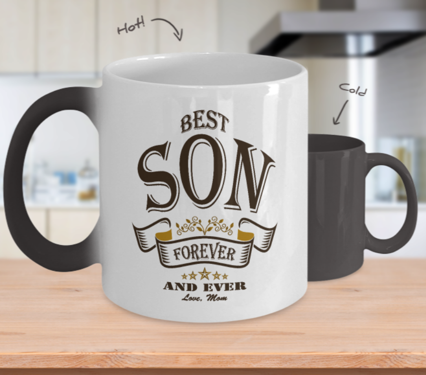 Son Gifts from Mom 11 oz Color Changing Mug Best Son Ever Birthday Mugs ...