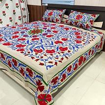 Traditional Jaipur Suzani Floral Design Uzbekistan Bedspread, Suzani Bed... - $119.99
