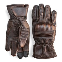 Premium Leather S (Brown) Full Gauntlet With Mobile Phone Touchscreen  - $135.99
