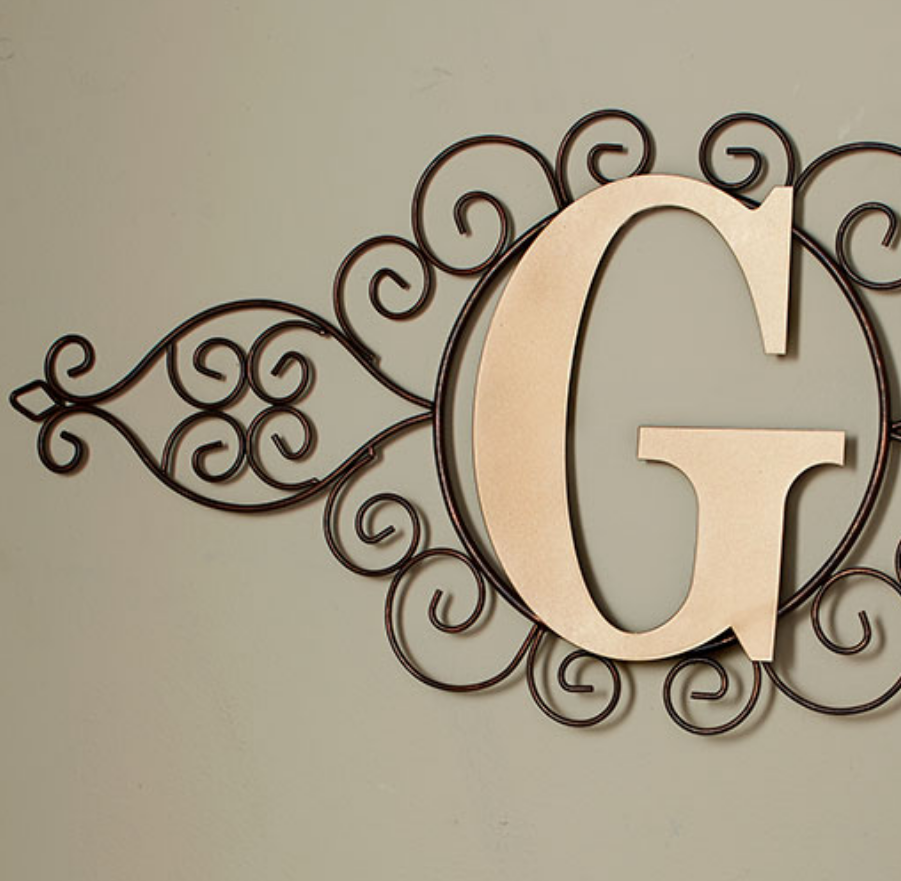 The Letter G Indoor Outdoor Wall Hanging Metal Rustic Initial