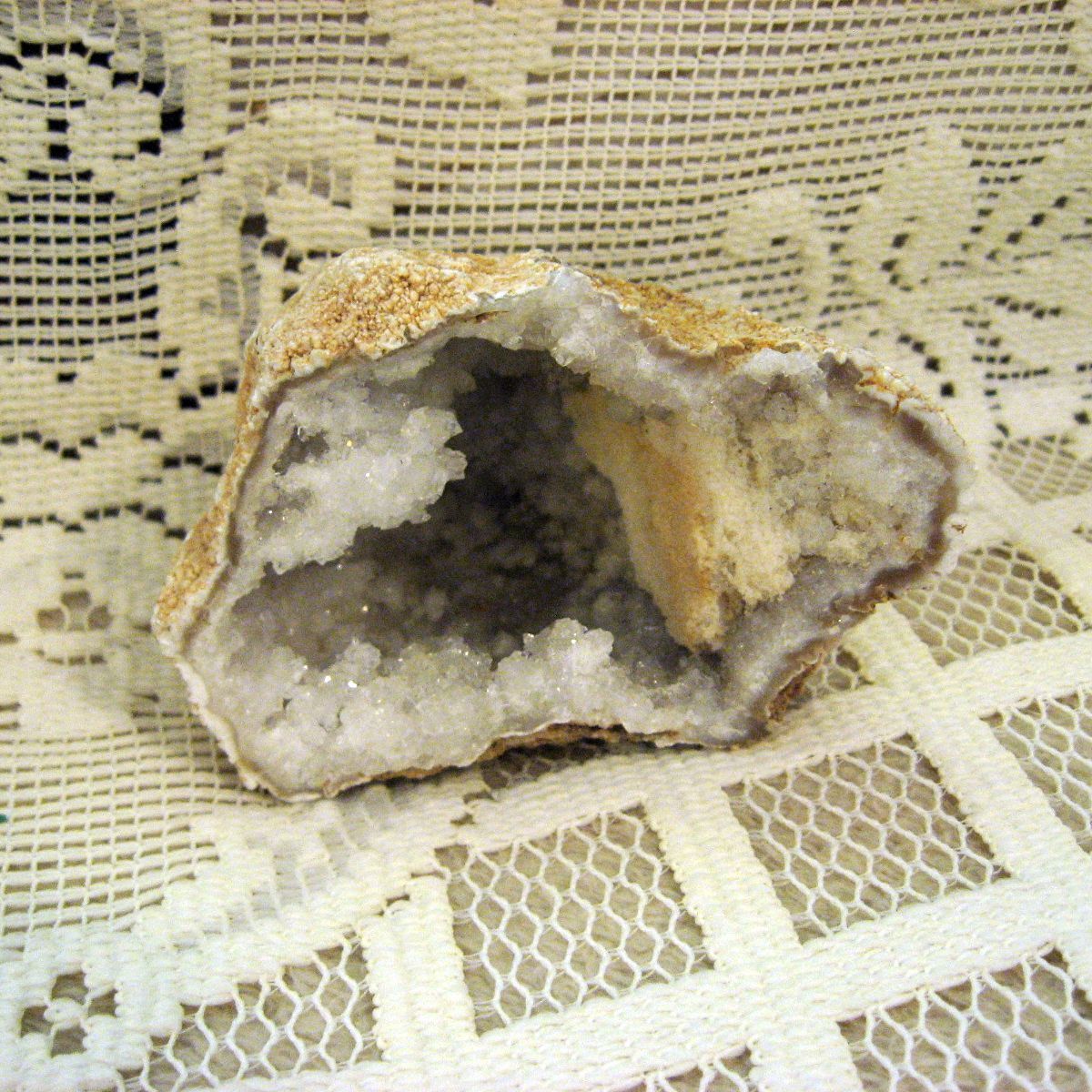 Crystal Geode from Peru, 3.50 Inches, Calcite - $25.79