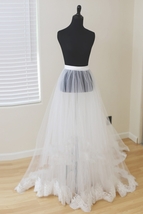 Bridal Maxi Tulle Skirt White Wedding Photo Tulle Skirt Custom Romantic Outfit  image 4