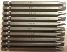 Allen 2610935867 6-8 x 3½&quot; Slotted Grey with Ribs Bit USA 10 Pieces - $5.94