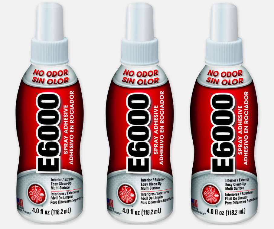 3~ E6000 Spray Adhesive 4 oz. Multi-Purpose Translucent White No Toxic Smell NEW